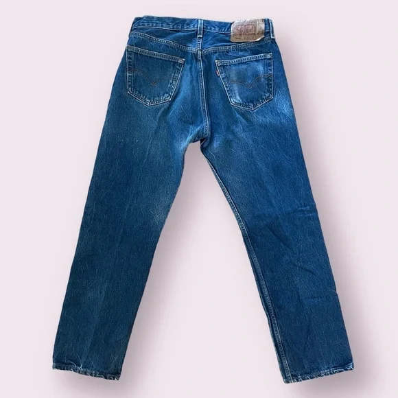 Vtg Levis 501 Button Fly Jeans Size 33x31 Actual 36x34 Tag Made In USA 1998 90s